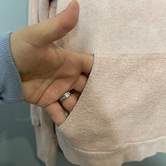 LOVESHACKFANCY linette hooded sweatshirt in pink size XS - Picture 4 of 8